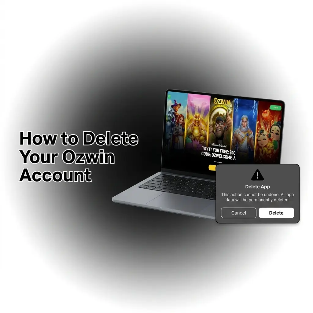 Player reviewing account settings to close Ozwin account