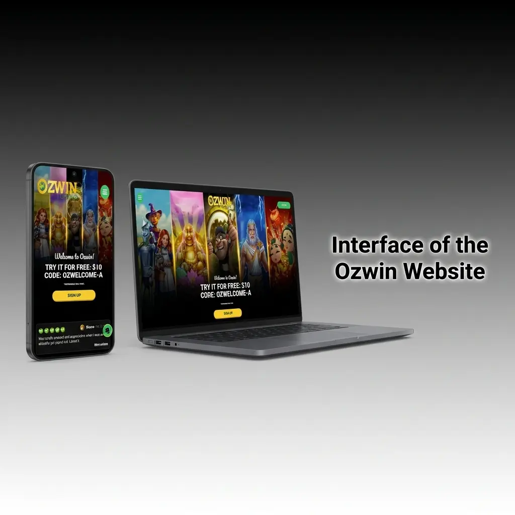 Top navigation bar of the Ozwin website