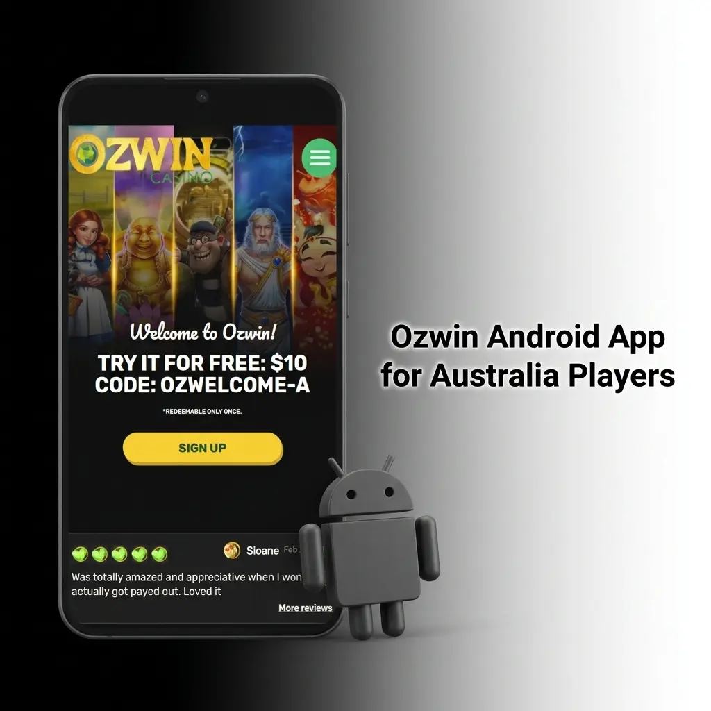 Ozwin Android app on a smartphone
