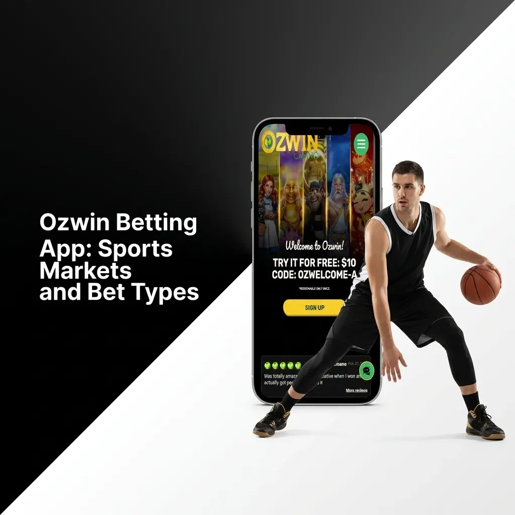 Ozwin betting app sports markets and bet types screen