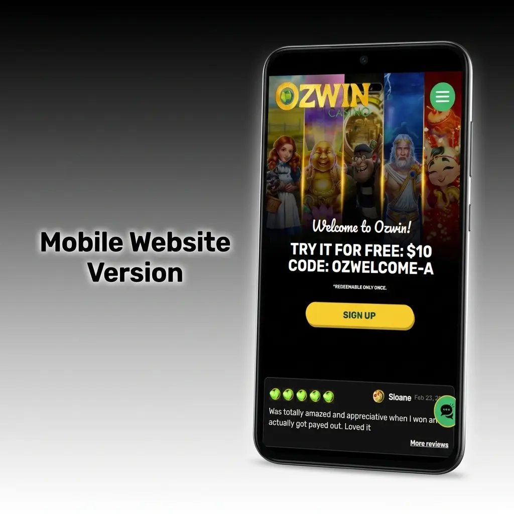 Mobile website version on a smartphone browser