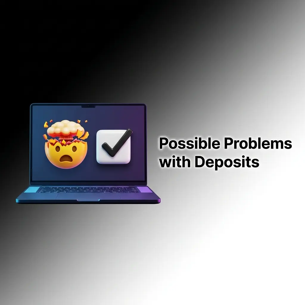 Player troubleshooting a deposit issue on a casino cashier page
