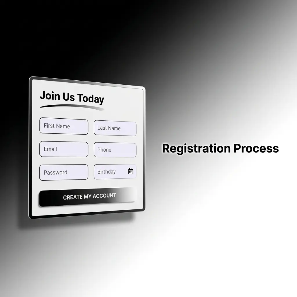 New player completing the Ozwin registration form