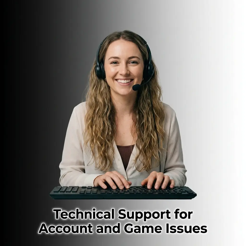 Player receiving technical support for account and game issues