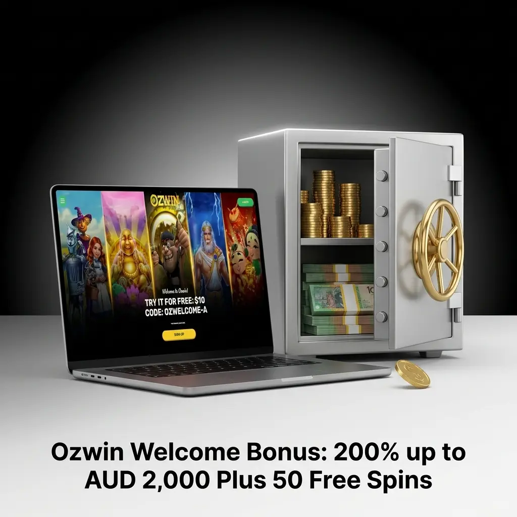 Ozwin Welcome Bonus 200% up to AUD 2,000 plus 50 Free Spins