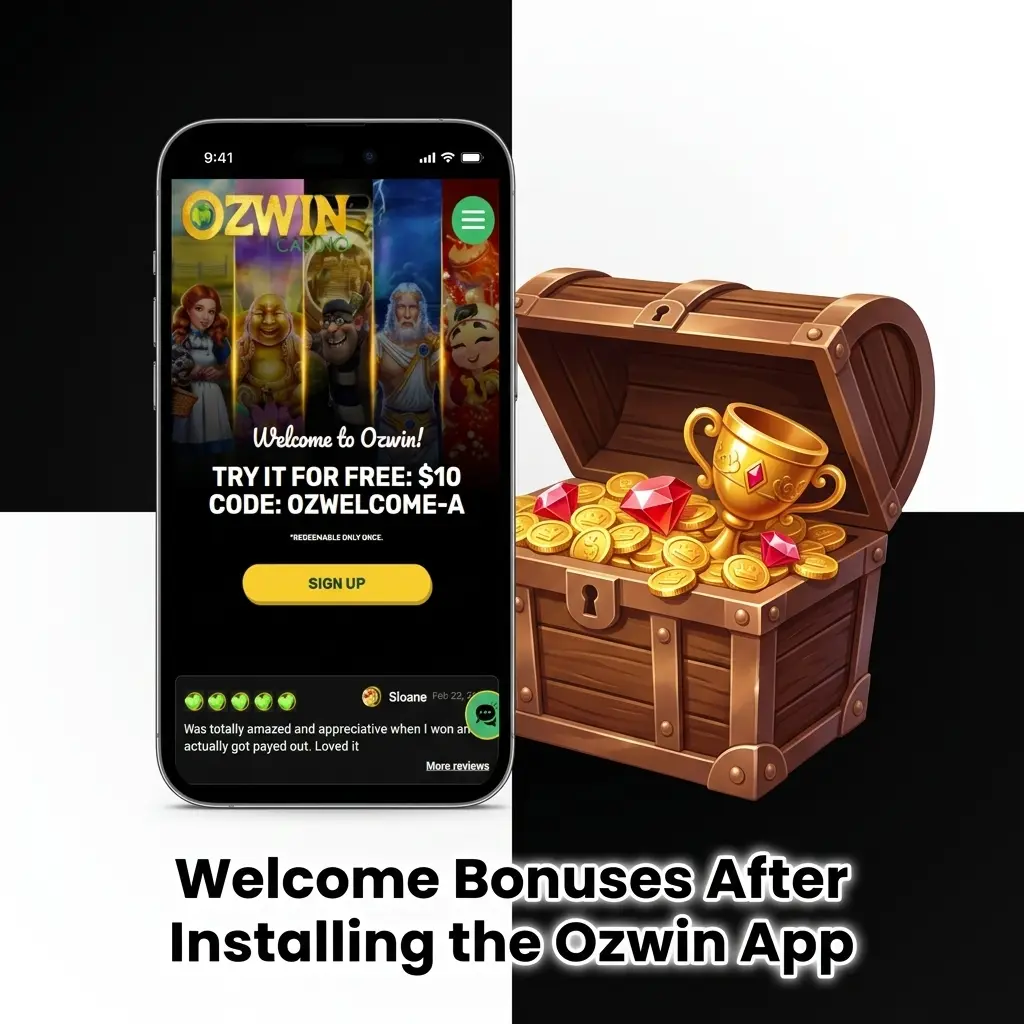 Ozwin app welcome bonus offer